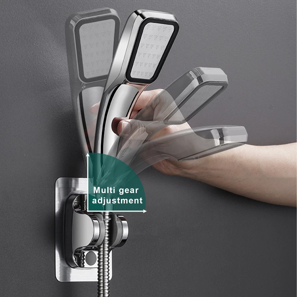 2x Duschkopfhalter Wandbrause Selbstklebend Halterung Ohne Bohren Verstellbar - Bild 3 von 4