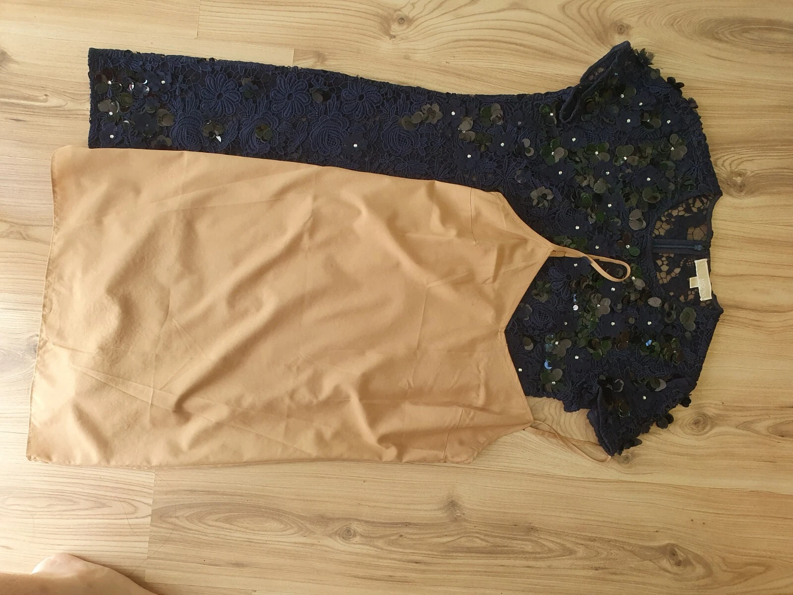 Abito Michael Kors tubino in pizzo con applicazione paillettes size EU S