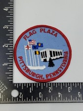 Vintage Flag Plaza Pittsburgh Pennsylvania PA Embroidered Patch