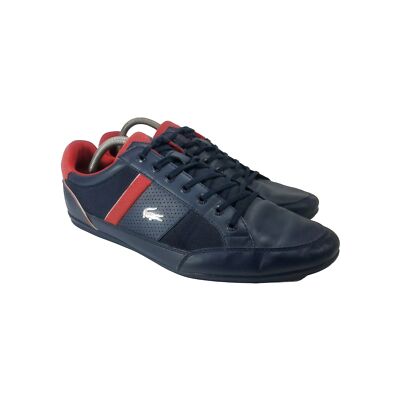 Lacoste Chaymon 218 CAM Low Top Shoes Men's Size 13 Blue Red