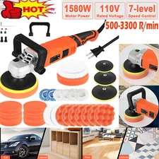 🧡1580W Rotary Car Polisher Buffer Sander 5"6"7"Polishing Machine Waxer Pad-NEW