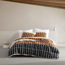 Organic Cotton King Duvet Cover Set with Shams - GOTS Certified Charcoal