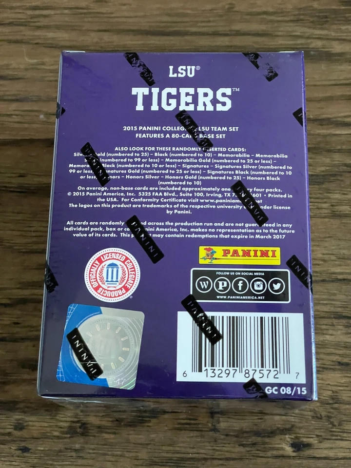 LSU TIGERS 2015 PANINI BLASTER 10 PACK (W/ 1 JERSEY OR AUTO PER) SEALED BOX - Image 3 of 4