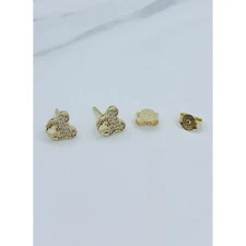 ️10k Solid Gold Stud Earrings -Aretes en oro de 10K Micky