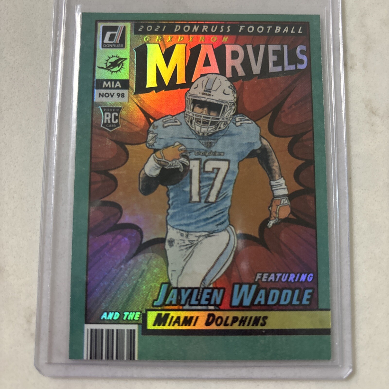 2021 Donruss Football-Jaylen Waddle [RC] Gridiron Marvels Case Hit SSP No.GM-JWA