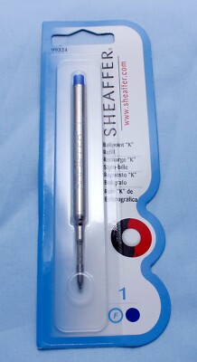 2, 5 oder 10 Original Sheaffer ''K'' Kugelschreiber Biro Minen. Feines Blau.