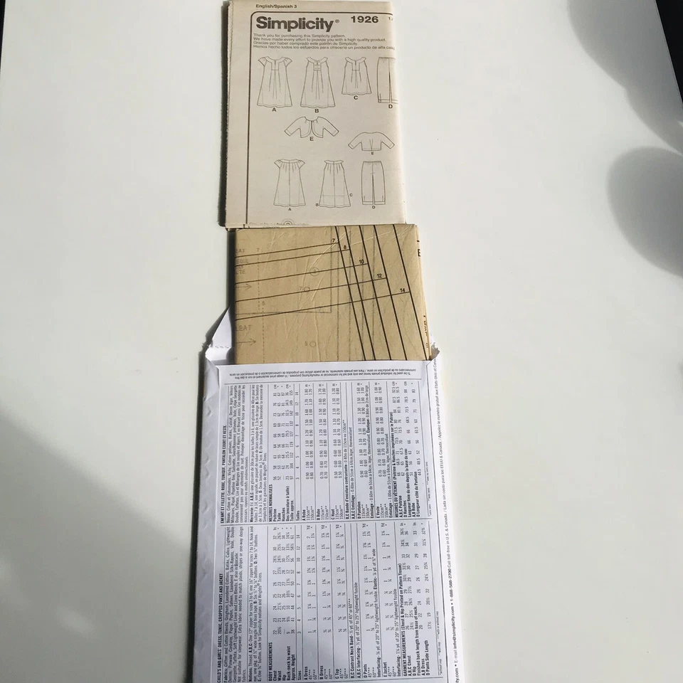 Simplicity 1926 Dress Tunic Pants Jacket Pattern Girls Sz 7 8 10 12 14 UNCUT BN - image 4 of 4