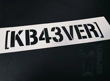 KB43VER Racing Drifting Ken Block Vinyl Decal Sticker Car Truck Import Domestic