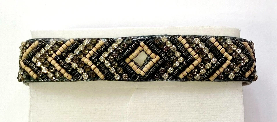 HSN Deepa Gurnani "Sara" Beaded Adjustable Slide Bracelet Gray - Image 2 of 4