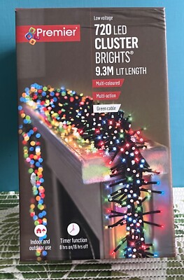 Premier 720 LED Cluster Brights 9,3 m Leuchtlänge Mehrfarbig 