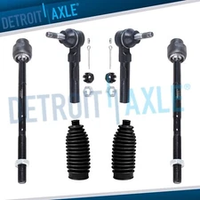 Front Inner Outer Tie Rod Ends w/ Boots for Chevy Malibu Pontiac G6 Saturn Aura