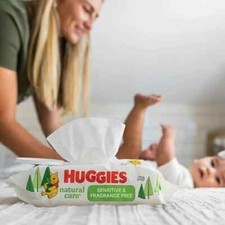 Huggies Natural Care Sensitive Baby Wipes, Unscented, 1 Pack, 56 Total Ct Selec