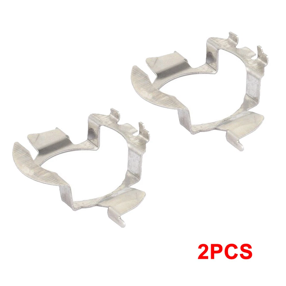 2x Car Headlight H7 LED Bulb Retainer Holder Metal Adapter For Benz BMW Audi VW - Image 2 of 4