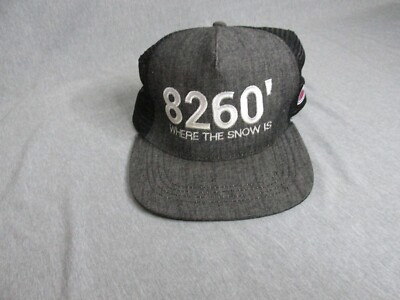 Mt Rose Ski Tahoe 8260 Where The Snow Is Black/Gray Hat