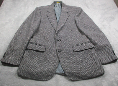 VINTAGE McGregor Jacket Mens 44 Large Gray Tweed Herringbone Blazer Sports Coat
