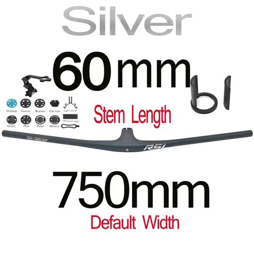 -13 Degree Integrated Handlebar for Mountain Bike Carbon Fiber Flat Handlebar - Picture 25 of 32