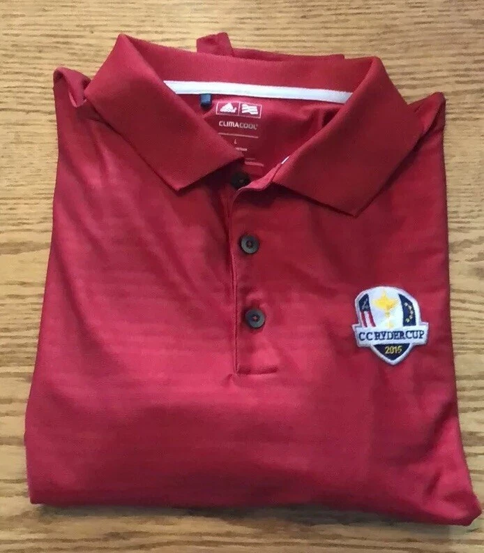 Adidas 2015 CC Ryder Cup Red golf shirt size L EUC eBay