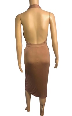 versace stretch neoprene backless dress 1990s Gianni Versace Backless Dress – Shrimpton Couture