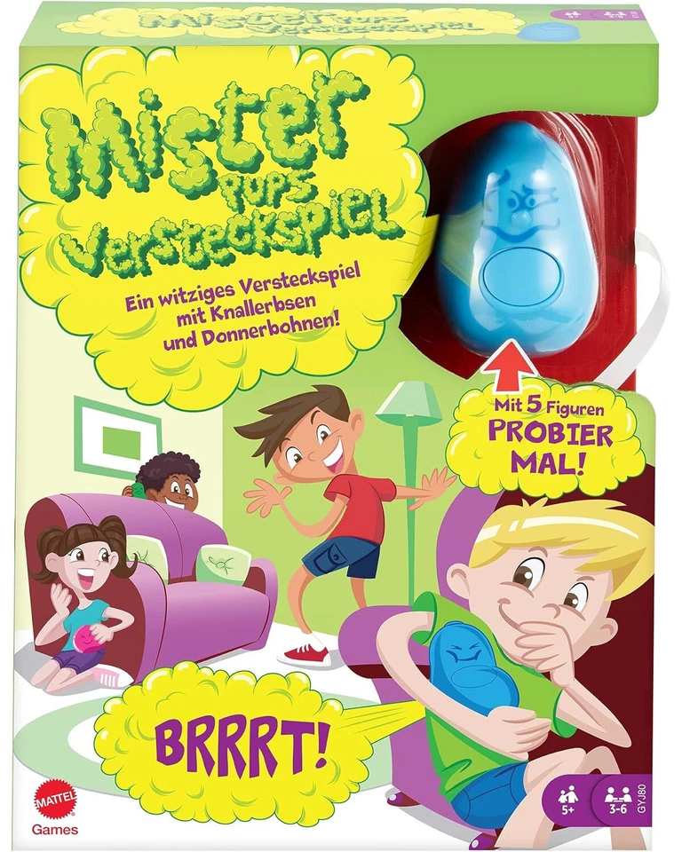 Mattel Versteckspiel Mister Pups Kinderspiel lustig ab 5 Jahren 36 Spieler - Bild 1 von 4