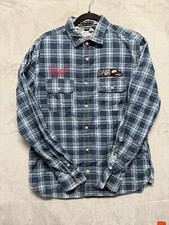 Buffalo David Bitton Long Sleeve Plaid Flannel Button Up Shirt Men Large