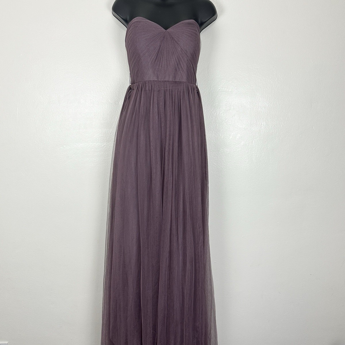Jenny Yoo Size 12 Anabelle Convertible Tulle Gown Maxi Dress Lilac Dusty  Purple
