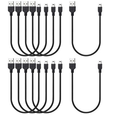 10 PCS Mini USB Cable 1 Ft Short MiniB Charging Cord For Camera MP3 Player