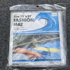 Intex Fashion Mat Pool Blow Up Float 72x27 Blue 1986 NOS Swimming Pool Decor