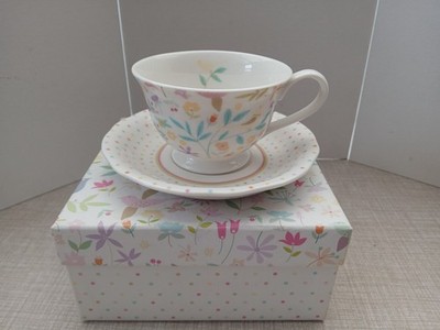 Portmerion Secret Garden Teetasse & Untertasse - für John Lewis in Schachtel