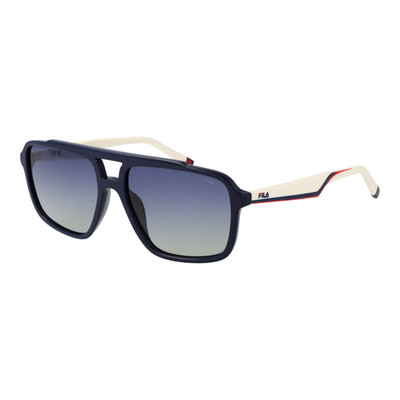 Fila SFI460 D82P Designer Sonnenbrille Unisex Blau Pilot 57 mm
