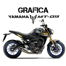 ADESIVI STICKERS CARENA GRAFICA ORO per Yamaha 850 MT09 2014-2014