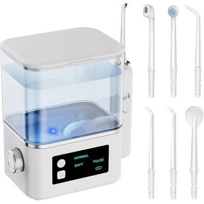 #ad 10 Pressure Settings Electric Water Flosser for Teeth Cleaning with 6 Nozzles $39.19