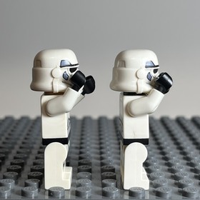 X2 LEGO Imperial Stormtrooper sw0585 (Dark Blue Helmet Vents) Lot 2L