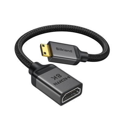 8K Mini HDMI auf HDMI Adapter 2.1, 8K@60Hz 4K@120Hz, 48Gbps High Speed   HDMI...