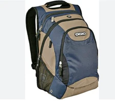 Ogio Politan Backpack Tan & Dark Navy NWT New 