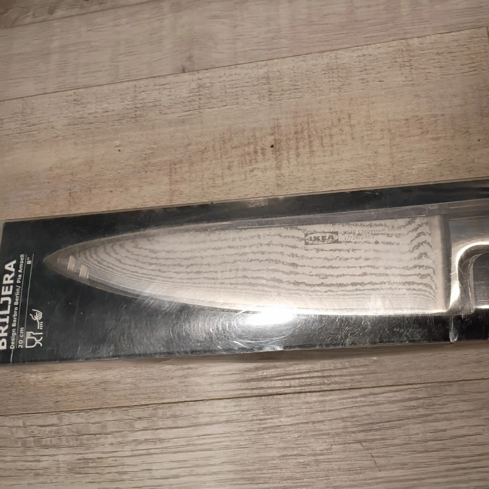 Cuchillo de Chef IKEA BRILJERA 8" Acero Damasco 902.575.76 (128981-1 AO BY50) Foto 3 de 4