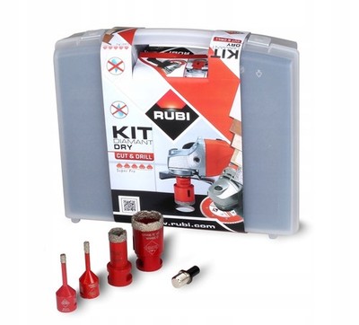 Rubi Diamantbohrer Mini-Set DRY GRES Ø 6, 8, 10, 12 mm Trockenbohren  06966