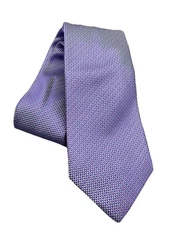 Drakes London Hand Made England Lavender Blue Checked 100% Silk Tie Stunning EUC