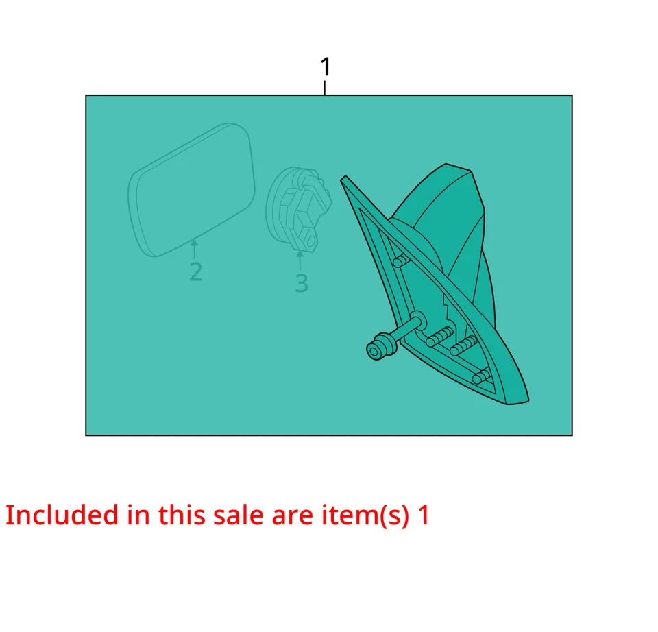 FITS 2002-2007 BUICK RENDEZVOUS MIRROR ASM-O/S RR VIEW 15213869 -  NEW OEM - Image 3 of 4