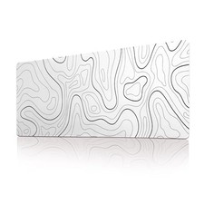 White Geometric XL Gaming Mouse Pad, Large Desk Mat, Keyboard Mat, Office Use