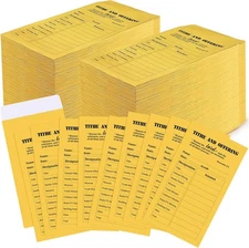 Woanger 1000 Pcs Tithes and Offering Envelopes 6.3 x x 3.5 inches, Yellow 