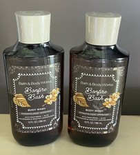 Two New Bath  Body Works Bonfire Bash Body Washes 10 Oz. Each