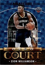 2021-22 Hoops #10 Zion Williamson High Court Hyper Red #/99 New Orleans Pelicans