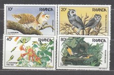 Ruanda - Post Yvert 1182/85 MNH Fauna - V&ouml;gel - Eulen