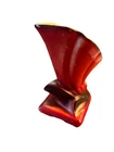 Shawnee Pottery small Bud Vase, Red, Mid Century, Cornucopia, 4.75" height