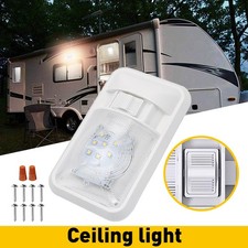 1 NEW RV LED 12v CEILING FIXTURE Frosted DOME LIGHT FOR CAMPER TRAILER RV MARINE