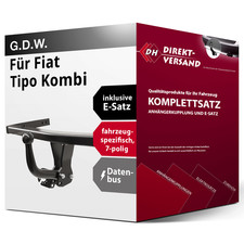 Für Fiat Tipo Kombi 356 (G.D.W.) Anhängerkupplung starr + E-Satz 7pol spezifisch