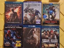 Batman Transformers Ironman Spiderman Hobbit Pirates Caribbean 3D DVD Blu Ray