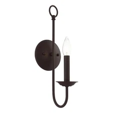 Livex Lighting Estate 1-Light Contemporary Metal Wall Sconce in Bronze