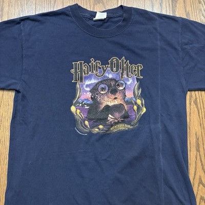Vintage Hairy Otter T Shirt Harry Potter Spoof Comedy Funny Humor Men s M Blue 