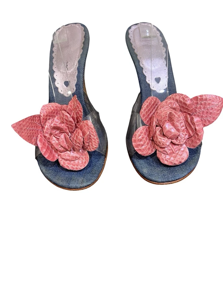 Sandálias Beverly Feldman Vintage 7,5 Transparente - Imagem 4 de 4